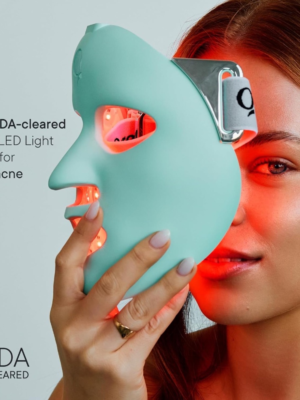 Qure LED Light Therapy Mask for Face - FDA Cleared for Wrinkles & Acne Treatment